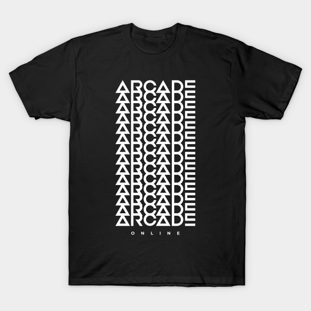 Arcade Online Repeating Logo T-Shirt T-Shirt by ArcadeXR